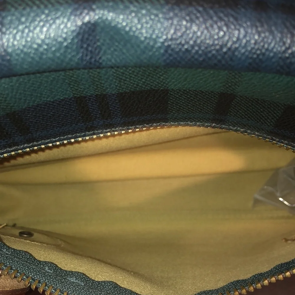 RALPH LAUREN Black Watch Plaid Crossbody Computer Laptop Messenger Bag 1980-90